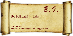 Boldizsár Ida névjegykártya